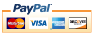 We accept Paypal and all Major Credit Cards